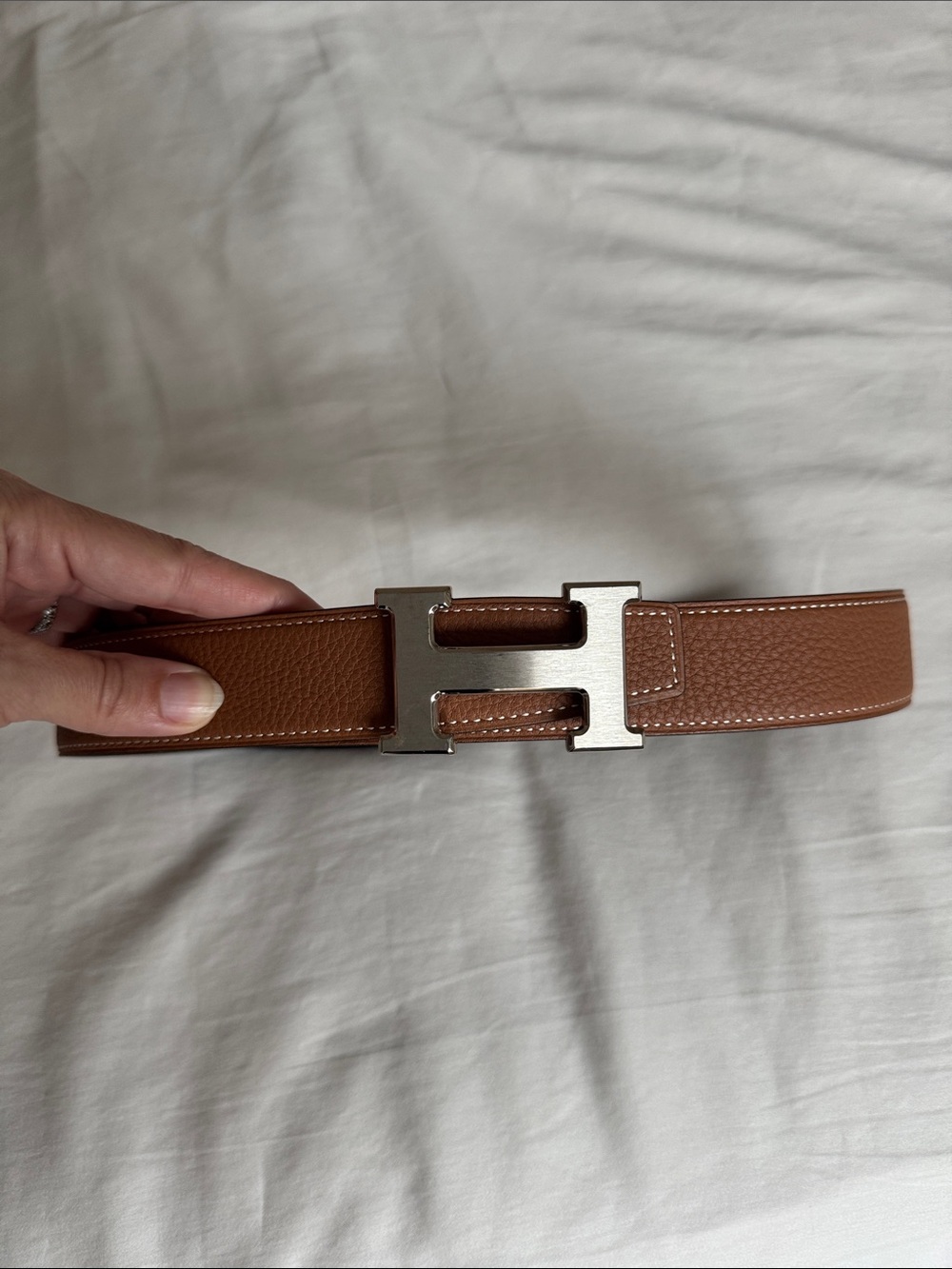 HERMES women's reversible brown and black belt, size small